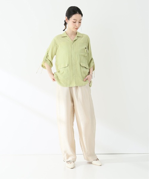 EARIH（アーリ）の「【EARIH / アーリ】floral jqオープンカラーシャツ（シャツ/ブラウス・レディース・ダークグリーン・36）」の9枚目の写真