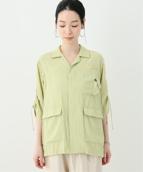 EARIH（アーリ）の「【EARIH / アーリ】floral jqオープンカラーシャツ（シャツ/ブラウス・レディース・ダークグリーン・36）」の16枚目の写真