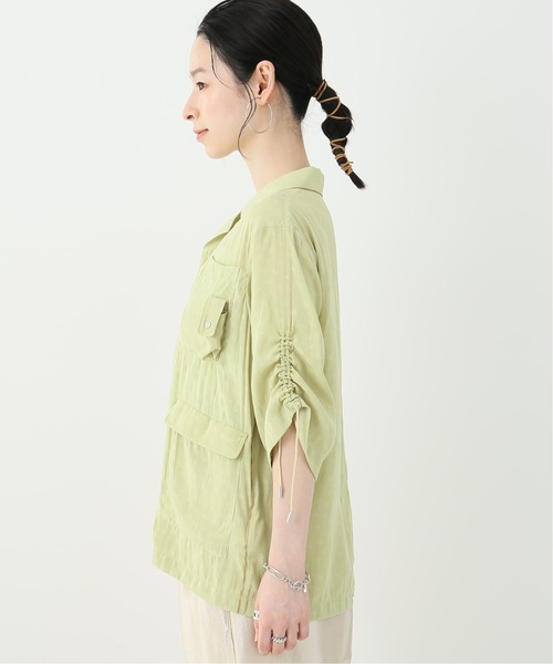 EARIH（アーリ）の「【EARIH / アーリ】floral jqオープンカラーシャツ（シャツ/ブラウス・レディース・ダークグリーン・36）」の13枚目の写真