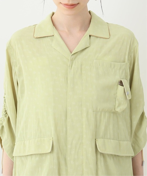 EARIH（アーリ）の「【EARIH / アーリ】floral jqオープンカラーシャツ（シャツ/ブラウス・レディース・ダークグリーン・36）」の2枚目の写真