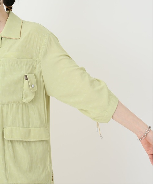 EARIH（アーリ）の「【EARIH / アーリ】floral jqオープンカラーシャツ（シャツ/ブラウス・レディース・ダークグリーン・36）」の6枚目の写真