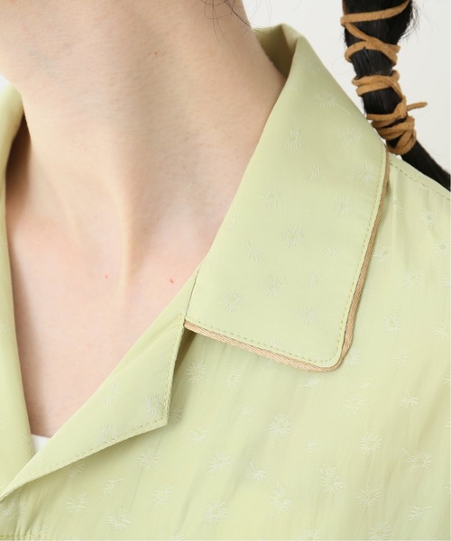 EARIH（アーリ）の「【EARIH / アーリ】floral jqオープンカラーシャツ（シャツ/ブラウス・レディース・ダークグリーン・36）」の3枚目の写真