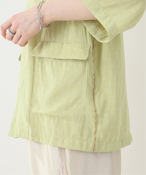 EARIH（アーリ）の「【EARIH / アーリ】floral jqオープンカラーシャツ（シャツ/ブラウス・レディース・ダークグリーン・36）」の7枚目の写真