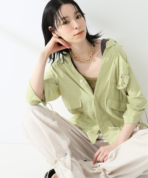 EARIH（アーリ）の「【EARIH / アーリ】floral jqオープンカラーシャツ（シャツ/ブラウス・レディース・ダークグリーン・36）」の12枚目の写真