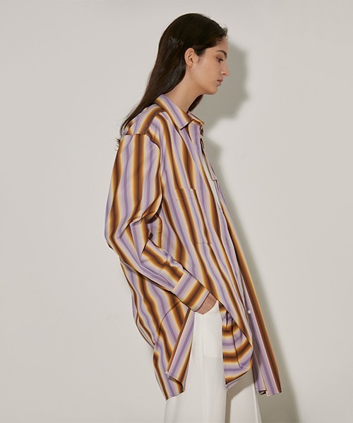 UNSPOKEN（アンスポクン）の「【UNSPOKEN】Multi-striped shirt FAZ20028（シャツ/ブラウス・レディース・マルチ・M/S）」の2枚目の写真