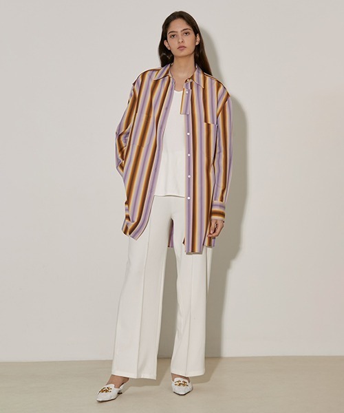 UNSPOKEN（アンスポクン）の「【UNSPOKEN】Multi-striped shirt FAZ20028（シャツ/ブラウス・レディース・マルチ・M/S）」の3枚目の写真