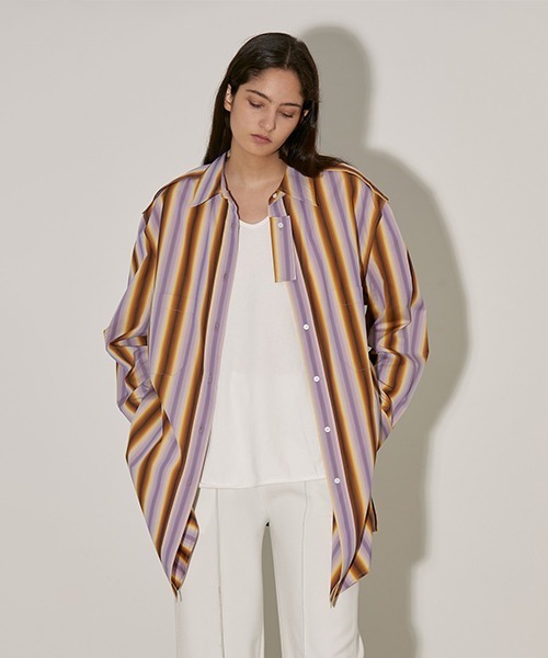 UNSPOKEN（アンスポクン）の「【UNSPOKEN】Multi-striped shirt FAZ20028（シャツ/ブラウス・レディース・マルチ・M/S）」の5枚目の写真