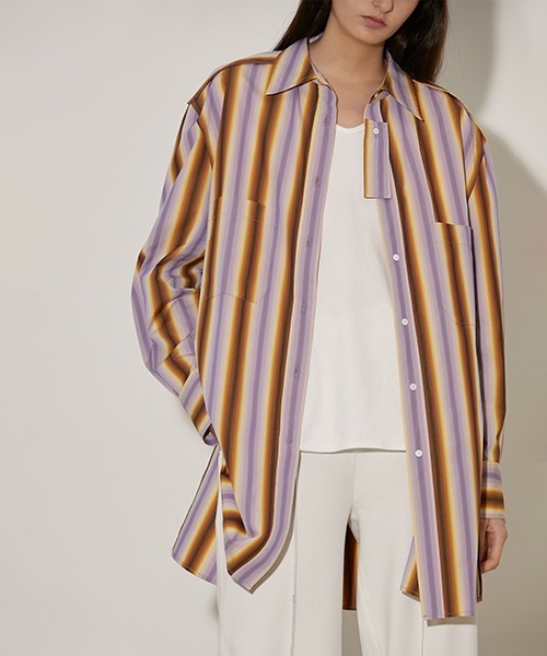 UNSPOKEN（アンスポクン）の「【UNSPOKEN】Multi-striped shirt FAZ20028（シャツ/ブラウス・レディース・マルチ・M/S）」の6枚目の写真