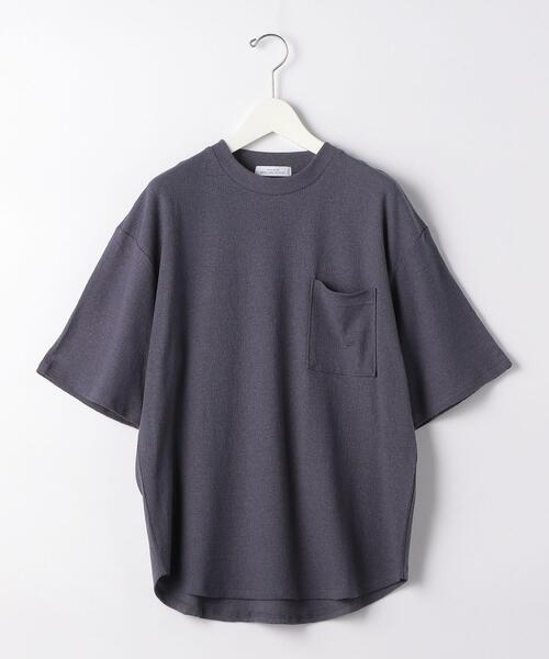 green label relaxing（グリーンレーベルリラクシング）の「OLT SC ヘンプ コットン クレープ クルーネック 半袖 カットソー（Tシャツ/カットソー・メンズ・ワインレッド/オフホワイト/ネイビー/オリーブ/ケリー・LARGE/SMALL/MEDIUM）」の21枚目の写真