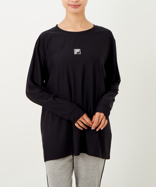 FILA(フィラ)の「【FILA/フィラ】レディースロゴロングTシャツ(Tシャツ/カットソー・レディース・ホワイト/ブラック/パープル/ネイビー/サックスブルー/ピンク/イエロー・MEDIUM/LARGE/X-LARGE)」の17枚目の写真