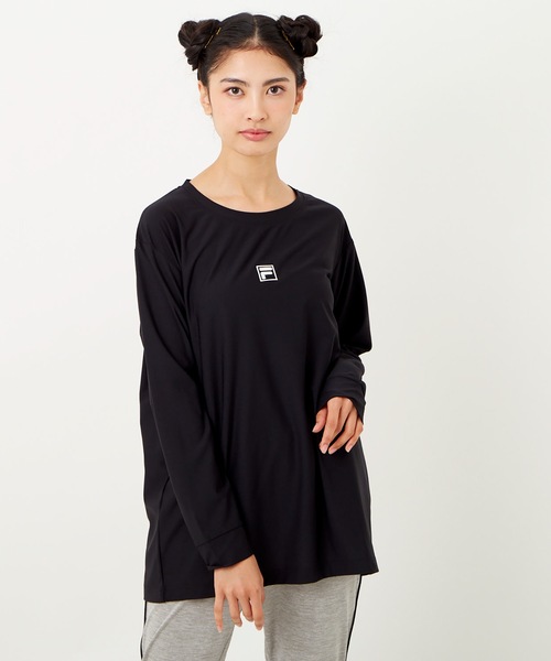 FILA(フィラ)の「【FILA/フィラ】レディースロゴロングTシャツ(Tシャツ/カットソー・レディース・ホワイト/ブラック/パープル/ネイビー/サックスブルー/ピンク/イエロー・MEDIUM/LARGE/X-LARGE)」の20枚目の写真