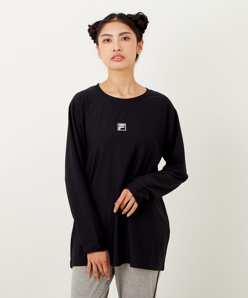 FILA(フィラ)の「【FILA/フィラ】レディースロゴロングTシャツ(Tシャツ/カットソー・レディース・ホワイト/ブラック/パープル/ネイビー/サックスブルー/ピンク/イエロー・MEDIUM/LARGE/X-LARGE)」の22枚目の写真