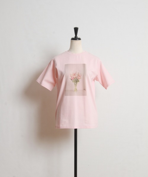 &. NOSTALGIA（アンドドットノスタルジア）の「フォトプリントTシャツ（Tシャツ/カットソー・レディース・ピンク/ホワイト・FREE）」の12枚目の写真