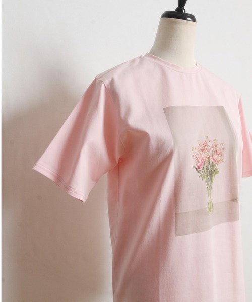 &. NOSTALGIA（アンドドットノスタルジア）の「フォトプリントTシャツ（Tシャツ/カットソー・レディース・ピンク/ホワイト・FREE）」の15枚目の写真