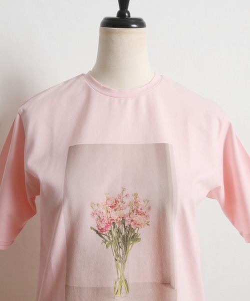 &. NOSTALGIA（アンドドットノスタルジア）の「フォトプリントTシャツ（Tシャツ/カットソー・レディース・ピンク/ホワイト・FREE）」の17枚目の写真