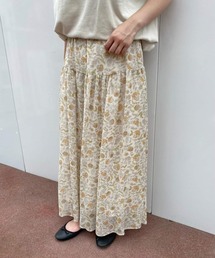 BEARDSLEY | ボタニカルフラワーティアードバギーパンツ(その他パンツ)