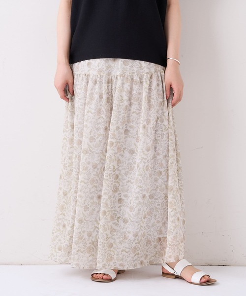 BEARDSLEY（ビアズリー）の「ボタニカルフラワーティアードバギーパンツ（その他パンツ・レディース・カーキ/オレンジ・FREE）」の3枚目の写真