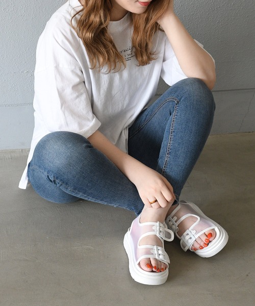 NOFALL（ノーフォール）の「バックル付シアースポーツサンダル（サンダル・レディース・ホワイト/ブラック/ベージュ・LL/3L/SS/S/M/L）」の2枚目の写真