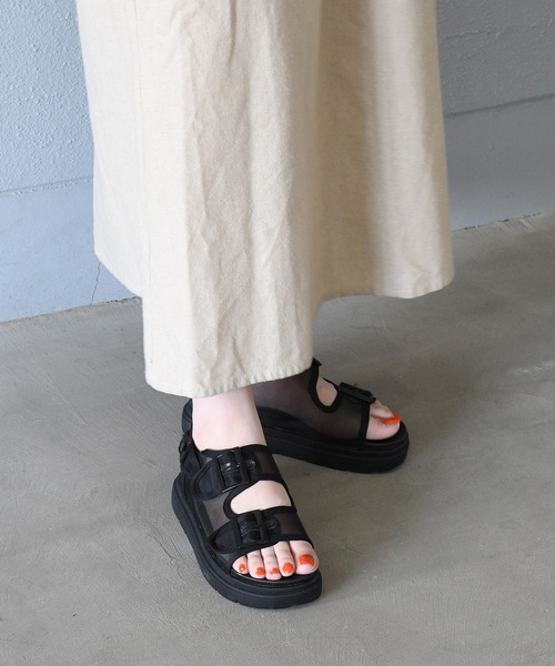 NOFALL（ノーフォール）の「バックル付シアースポーツサンダル（サンダル・レディース・ホワイト/ブラック/ベージュ・LL/3L/SS/S/M/L）」の3枚目の写真