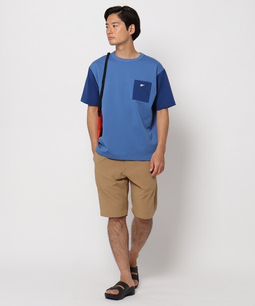 THE SHOP TK （ザ ショップ ティーケー ）の「◆【洗ってもヘタらない】タフTシャツ（Tシャツ/カットソー・メンズ・チャコールグレー/オリーブ/オレンジ/ライトパープル/ライトブルー/ホワイト系7/オフホワイト・02/03/04）」の9枚目の写真