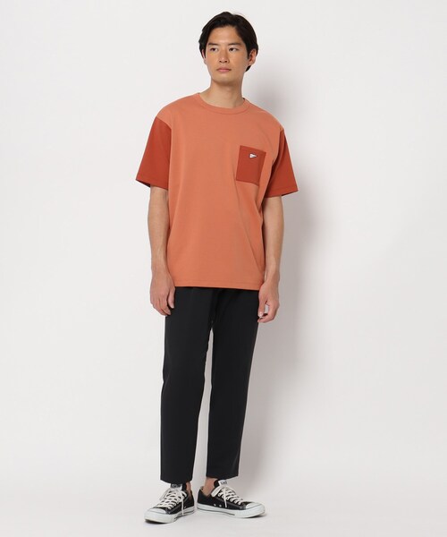 THE SHOP TK （ザ ショップ ティーケー ）の「◆【洗ってもヘタらない】タフTシャツ（Tシャツ/カットソー・メンズ・チャコールグレー/オリーブ/オレンジ/ライトパープル/ライトブルー/ホワイト系7/オフホワイト・02/03/04）」の11枚目の写真