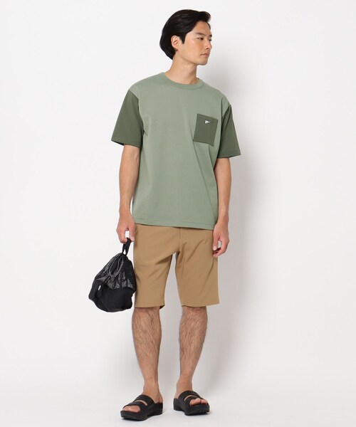 THE SHOP TK （ザ ショップ ティーケー ）の「◆【洗ってもヘタらない】タフTシャツ（Tシャツ/カットソー・メンズ・チャコールグレー/オリーブ/オレンジ/ライトパープル/ライトブルー/ホワイト系7/オフホワイト・02/03/04）」の14枚目の写真