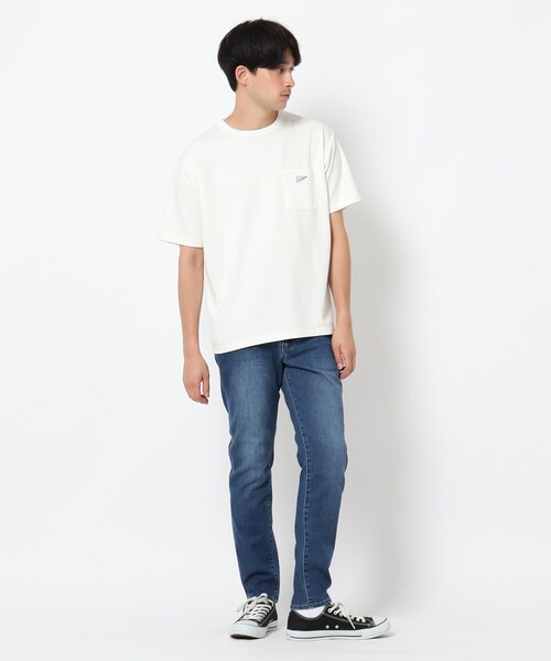 THE SHOP TK （ザ ショップ ティーケー ）の「◆【洗ってもヘタらない】タフTシャツ（Tシャツ/カットソー・メンズ・チャコールグレー/オリーブ/オレンジ/ライトパープル/ライトブルー/ホワイト系7/オフホワイト・02/03/04）」の15枚目の写真