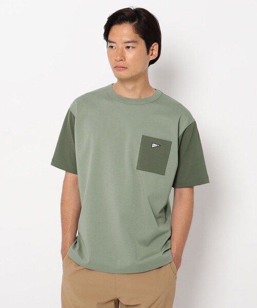 THE SHOP TK （ザ ショップ ティーケー ）の「◆【洗ってもヘタらない】タフTシャツ（Tシャツ/カットソー・メンズ・チャコールグレー/オリーブ/オレンジ/ライトパープル/ライトブルー/ホワイト系7/オフホワイト・02/03/04）」の16枚目の写真