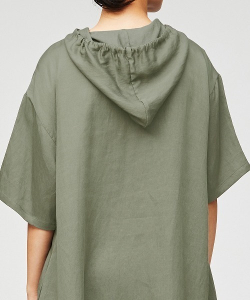 mizuiroind(ミズイロインド)の「mizuiro ind フーデッドフレアワンピース(ワンピース・レディース・カーキ/ライトブルー/ブラック・FREE)」の16枚目の写真