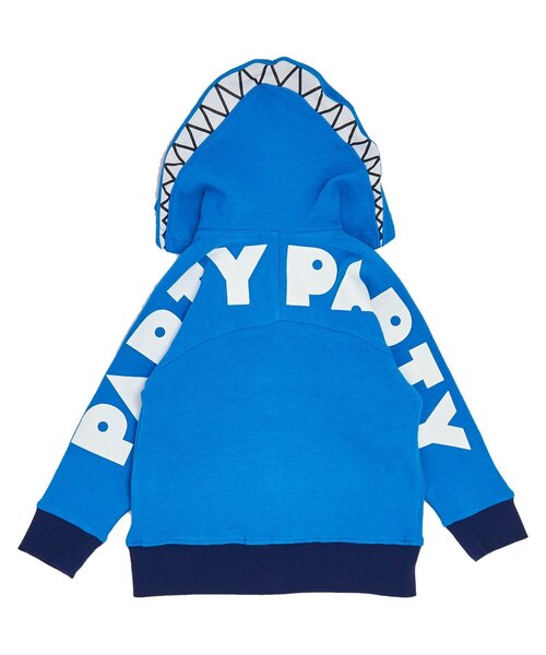 PARTY PARTY（パーティーパーティー）の「/カットPARKA（パーカー・キッズ・ターコイズブルー/アイボリー・100/80/90/110）」の4枚目の写真