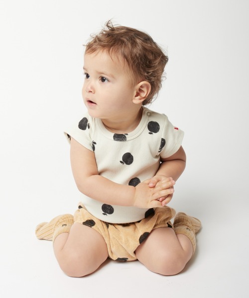 BOBO CHOSES（ボボショーズ）の「Poma allover short sleeve body（ロンパース・キッズ・オフホワイト・3MONTH/6-12MONTH/12-18MONTH）」の3枚目の写真