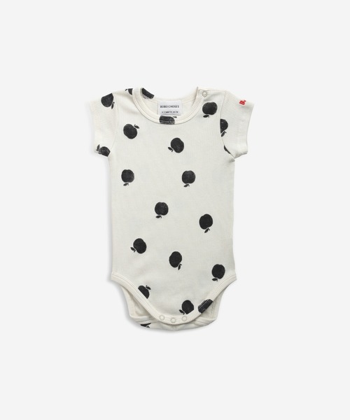 BOBO CHOSES（ボボショーズ）の「Poma allover short sleeve body（ロンパース・キッズ・オフホワイト・3MONTH/6-12MONTH/12-18MONTH）」の5枚目の写真
