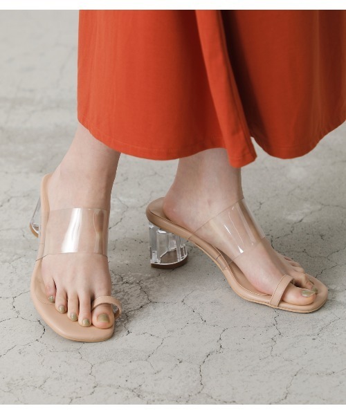 AZUL by moussy 未使用新品 クリアサンダル クリアヒールナローストラップサンダル