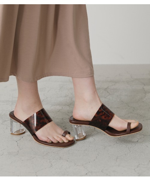 AZUL by moussy 未使用新品 クリアサンダル クリアヒールナローストラップサンダル