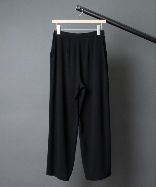 FEMMENT（ファモン）の「【 FEMMENT / ファモン 】back satin adjustable baker pants バックサテンアジャスタブルベイカーパンツ（スラックス・レディース・ブラック/ブラウン・1）」の10枚目の写真
