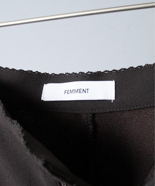 FEMMENT（ファモン）の「【 FEMMENT / ファモン 】back satin adjustable baker pants バックサテンアジャスタブルベイカーパンツ（スラックス・レディース・ブラック/ブラウン・1）」の3枚目の写真