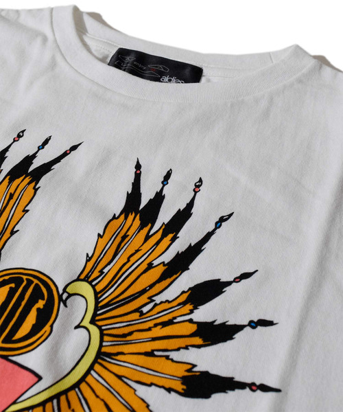 ALDIES(アールディーズ)の「Hell Ear Roll T / ヘルイヤーロールT(Tシャツ/カットソー・メンズ・ホワイト/イエロー/ブラック/ピンク・SMALL/MEDIUM/LARGE)」の17枚目の写真