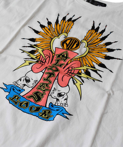ALDIES(アールディーズ)の「Hell Ear Roll T / ヘルイヤーロールT(Tシャツ/カットソー・メンズ・ホワイト/イエロー/ブラック/ピンク・SMALL/MEDIUM/LARGE)」の21枚目の写真