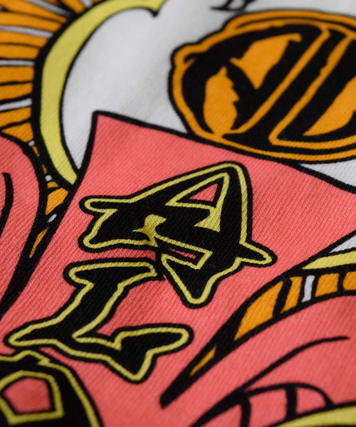 ALDIES(アールディーズ)の「Hell Ear Roll T / ヘルイヤーロールT(Tシャツ/カットソー・メンズ・ホワイト/イエロー/ブラック/ピンク・SMALL/MEDIUM/LARGE)」の13枚目の写真