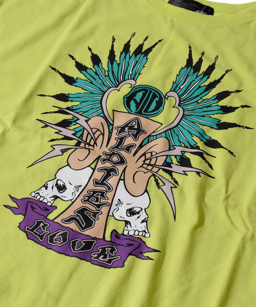 ALDIES(アールディーズ)の「Hell Ear Roll T / ヘルイヤーロールT(Tシャツ/カットソー・メンズ・ホワイト/イエロー/ブラック/ピンク・SMALL/MEDIUM/LARGE)」の11枚目の写真