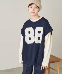 ＆yam | USA裏毛オーバーサイズビッグプリントベスト(ベスト)