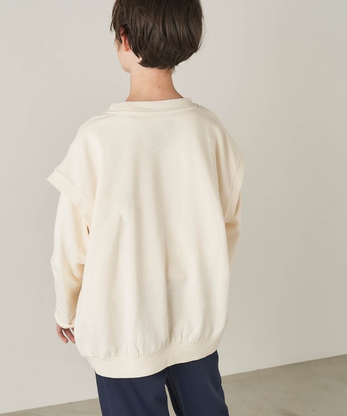 ＆yam（アンドヤム）の「USA裏毛オーバーサイズビッグプリントベスト（ベスト・キッズ・ベージュ/ホワイト/ブルー/ブラック・110-120cm/130-140cm/140-150cm/120-130cm/150-160cm）」の7枚目の写真