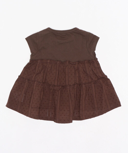 petit main(プティマイン)の「【リンク/接触冷感】切替ティアードTシャツ(Tシャツ/カットソー・キッズ・ダークブラウン/エメラルド/マジェンタ・80cm/90cm/110cm/120cm/130cm/100cm)」の4枚目の写真