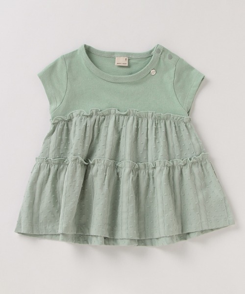 petit main(プティマイン)の「【リンク/接触冷感】切替ティアードTシャツ(Tシャツ/カットソー・キッズ・ダークブラウン/エメラルド/マジェンタ・80cm/90cm/110cm/120cm/130cm/100cm)」の3枚目の写真