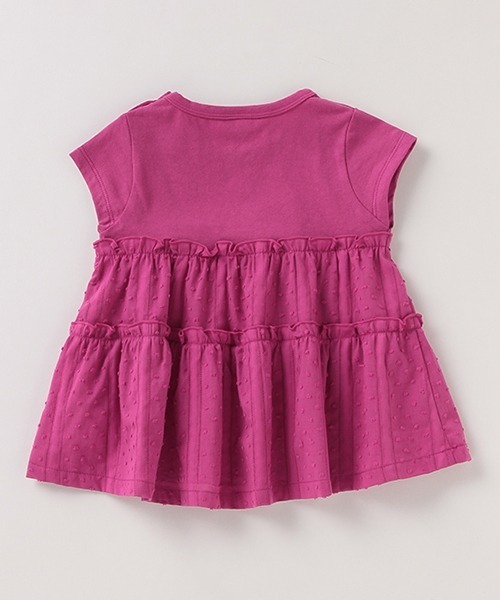 petit main(プティマイン)の「【リンク/接触冷感】切替ティアードTシャツ(Tシャツ/カットソー・キッズ・ダークブラウン/エメラルド/マジェンタ・80cm/90cm/110cm/120cm/130cm/100cm)」の6枚目の写真