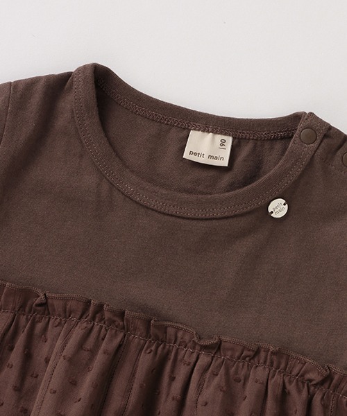petit main(プティマイン)の「【リンク/接触冷感】切替ティアードTシャツ(Tシャツ/カットソー・キッズ・ダークブラウン/エメラルド/マジェンタ・80cm/90cm/110cm/120cm/130cm/100cm)」の8枚目の写真