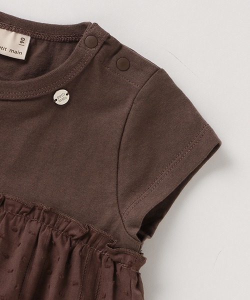 petit main(プティマイン)の「【リンク/接触冷感】切替ティアードTシャツ(Tシャツ/カットソー・キッズ・ダークブラウン/エメラルド/マジェンタ・80cm/90cm/110cm/120cm/130cm/100cm)」の9枚目の写真