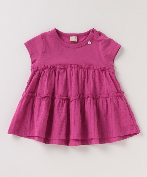 petit main(プティマイン)の「【リンク/接触冷感】切替ティアードTシャツ(Tシャツ/カットソー・キッズ・ダークブラウン/エメラルド/マジェンタ・80cm/90cm/110cm/120cm/130cm/100cm)」の15枚目の写真