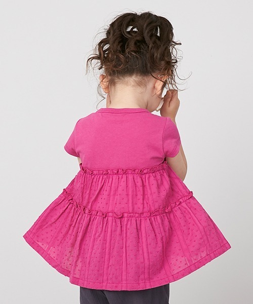 petit main(プティマイン)の「【リンク/接触冷感】切替ティアードTシャツ(Tシャツ/カットソー・キッズ・ダークブラウン/エメラルド/マジェンタ・80cm/90cm/110cm/120cm/130cm/100cm)」の17枚目の写真