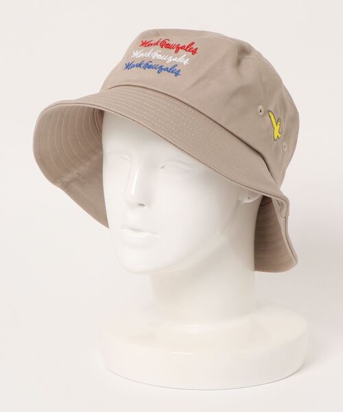 Mark Gonzales（マーク・ゴンザレス）の「【 Mark Gonzales / マークゴンザレス 】 3連 ロゴ 刺繍 バケット ハット（ハット・メンズ・ベージュ/ネイビー/ブラック・FREE）」の6枚目の写真